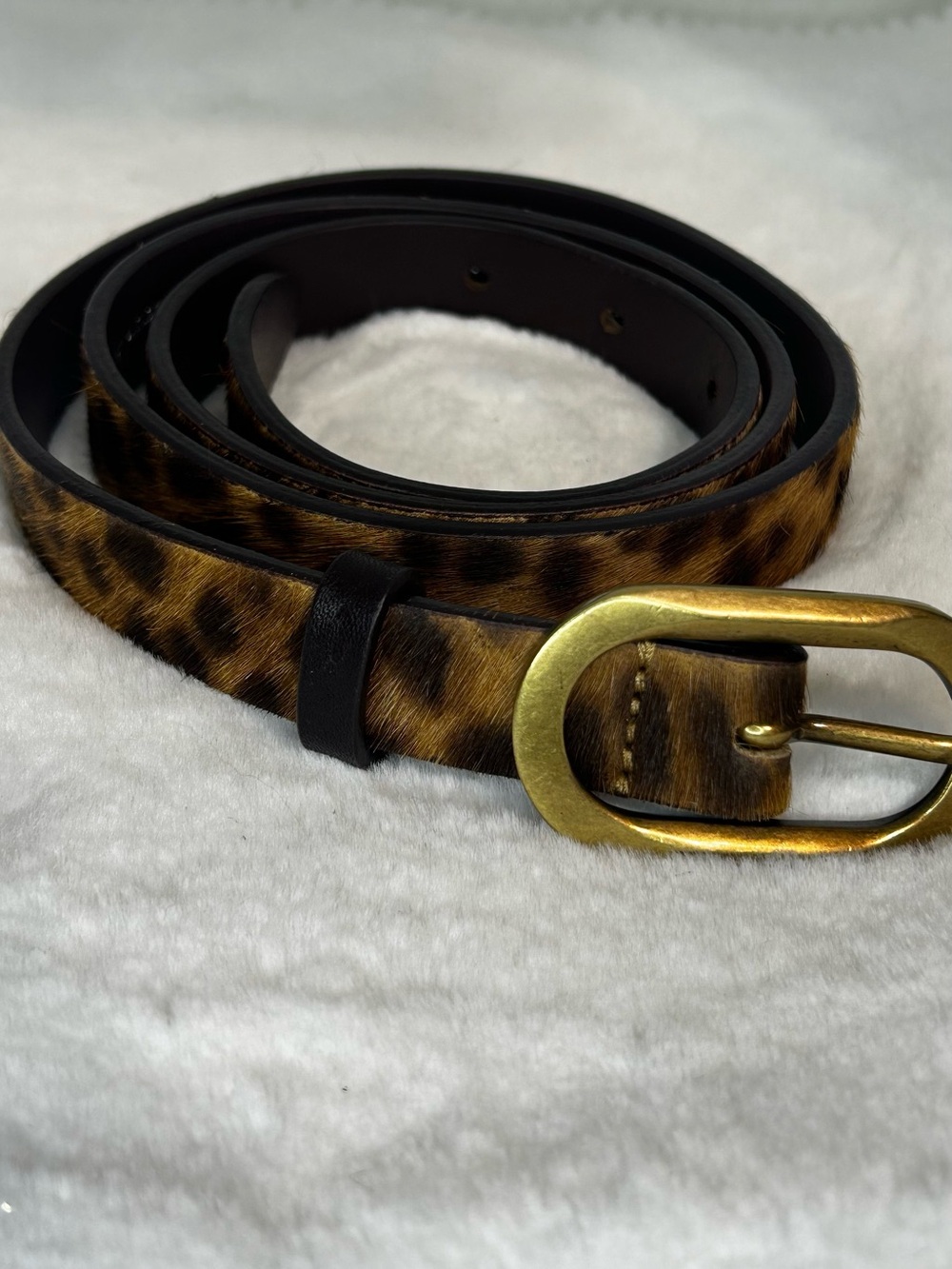 J JILL ANIMAL PRINT MADE IN ITALY LEATHER BELT